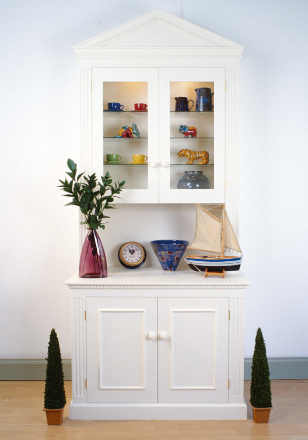 Classical Bookcase with Glass Cupboard