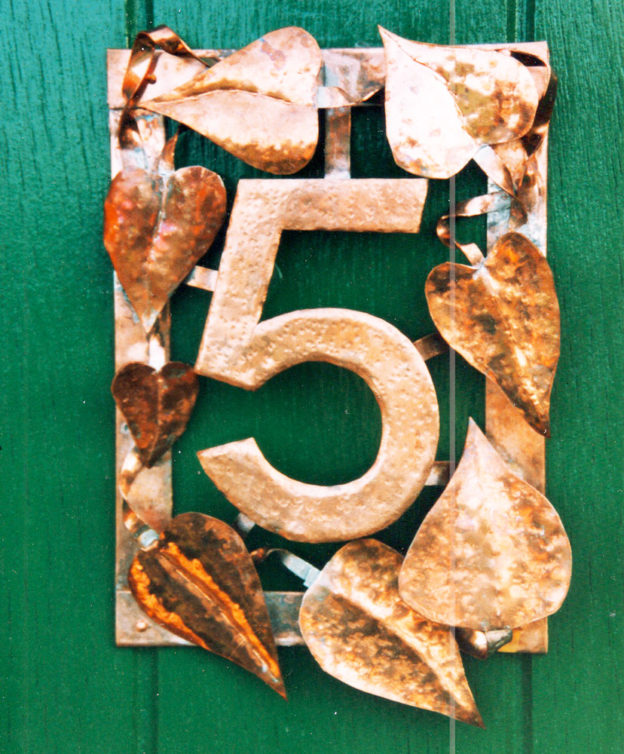 Copper Door Numeral